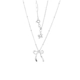 Papilion Tie Ribbon Bow Necklace