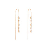 Flora Mother of Pearl Threader Earrings