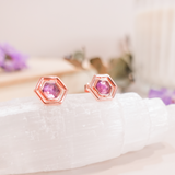 Starlit Elise Amethyst Studs