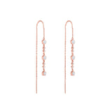 Flora Mother of Pearl Threader Earrings