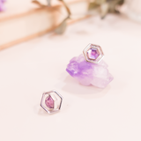 Starlit Elise Amethyst Studs