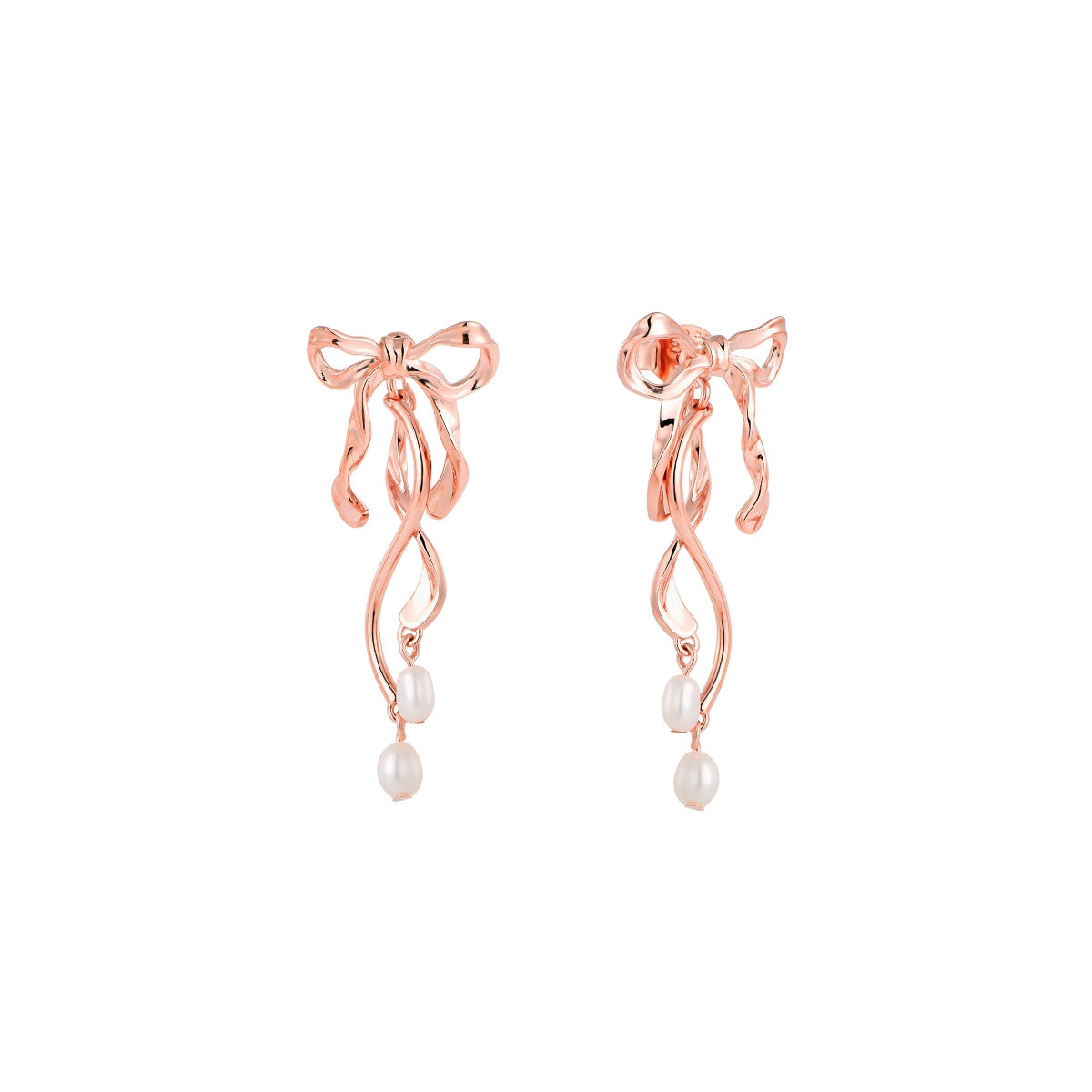 Chérie-lien Tie 2-Ways Ribbon Pearl Earring
