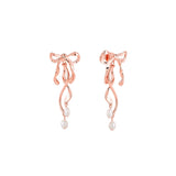 Chérie-lien Tie 2-Ways Ribbon Pearl Earring