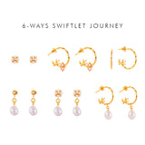 Swiftlet Drop Pearl Earrings