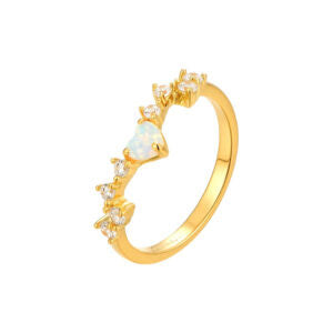 Iris Heart Opal Ring