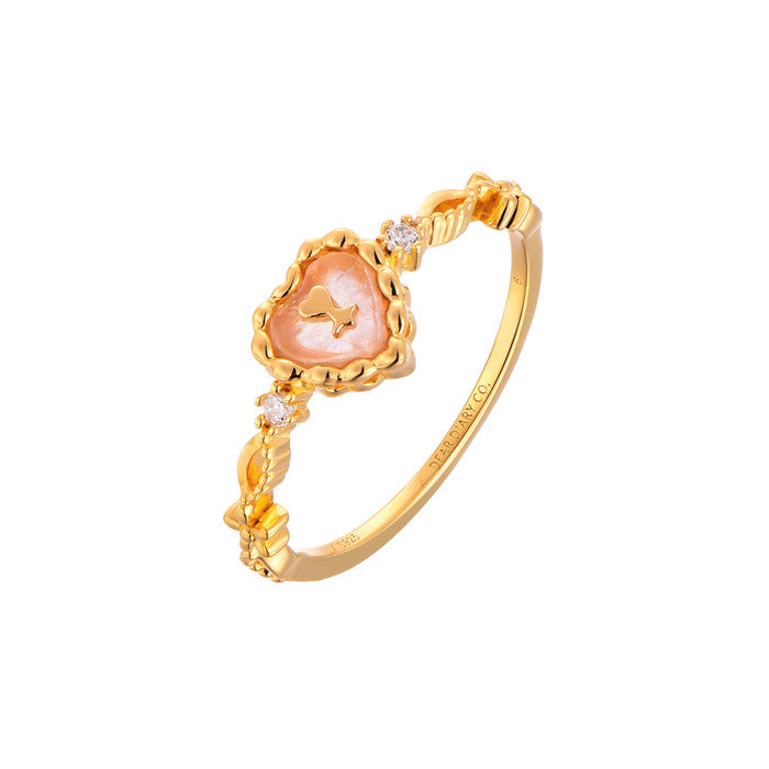 Jordelle Heart Rose Quartz Ring