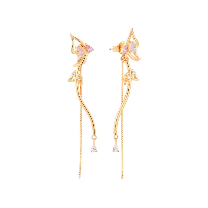 Starry NaBi Butterfly Moonstone 2-Way Earring