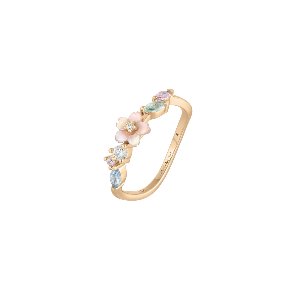 [PRE-LAUNCH PREORDER] Threaded Blossom Mother of Pearl Sakura  Ring