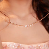 Flutter Jewel Butterfly Moonstone Tennis Necklace