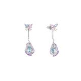 Indigo Bloom 2-Ways Butterfly Topaz Earrings