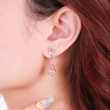 Indigo Bloom 2-Ways Butterfly Topaz Earrings