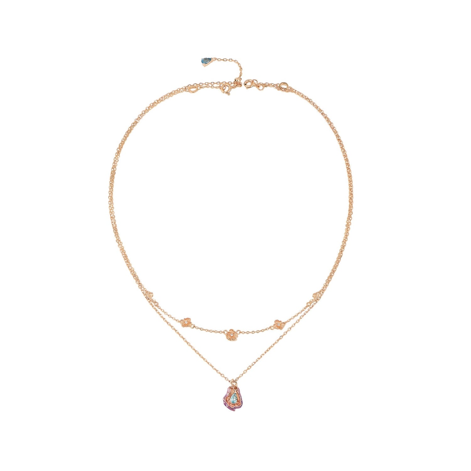 Indigo Bloom 2-In-1 Topaz Necklace