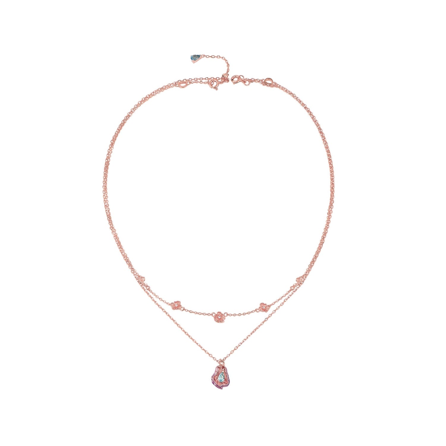 Indigo Bloom 2-In-1 Topaz Necklace
