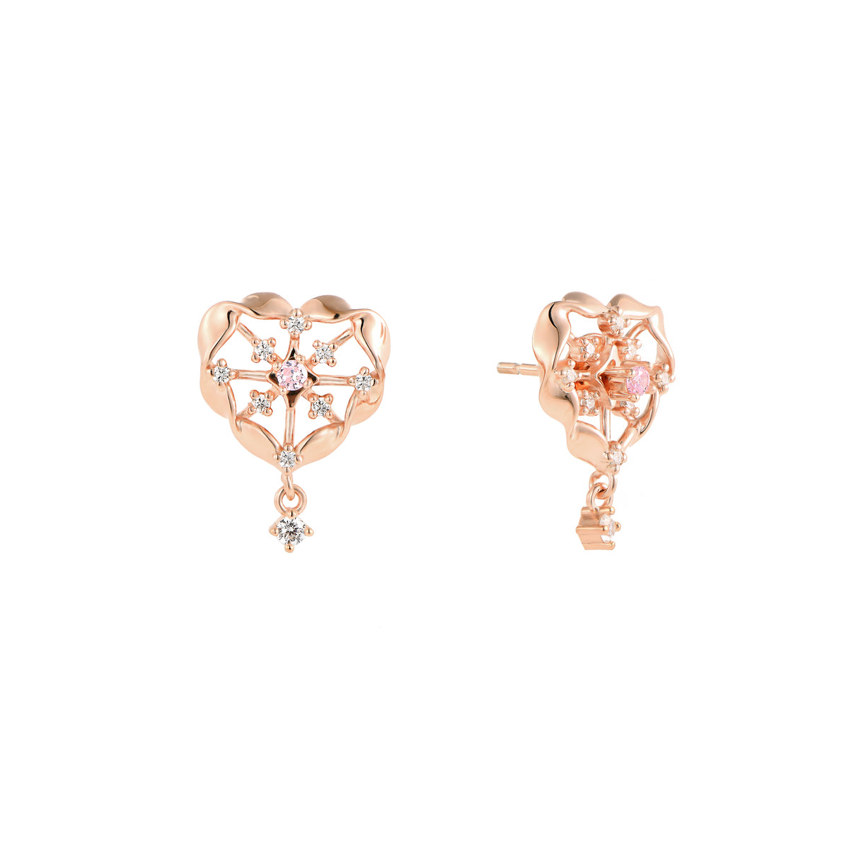 La Belle Heart 4-Way Ear Studs