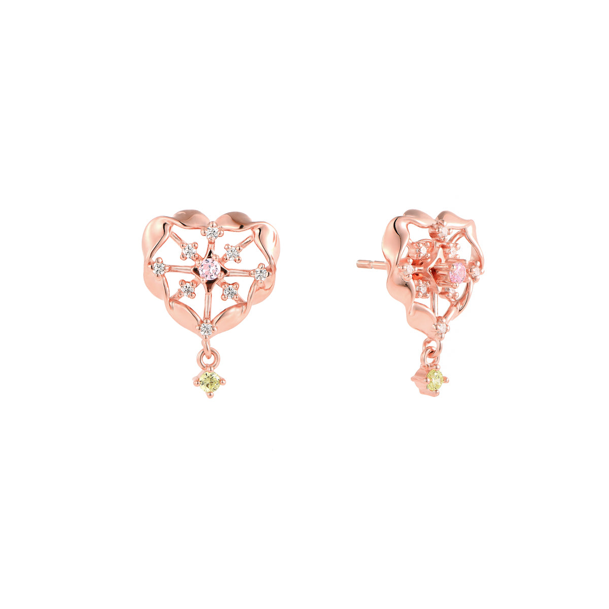 La Belle Heart 4-Way Ear Studs