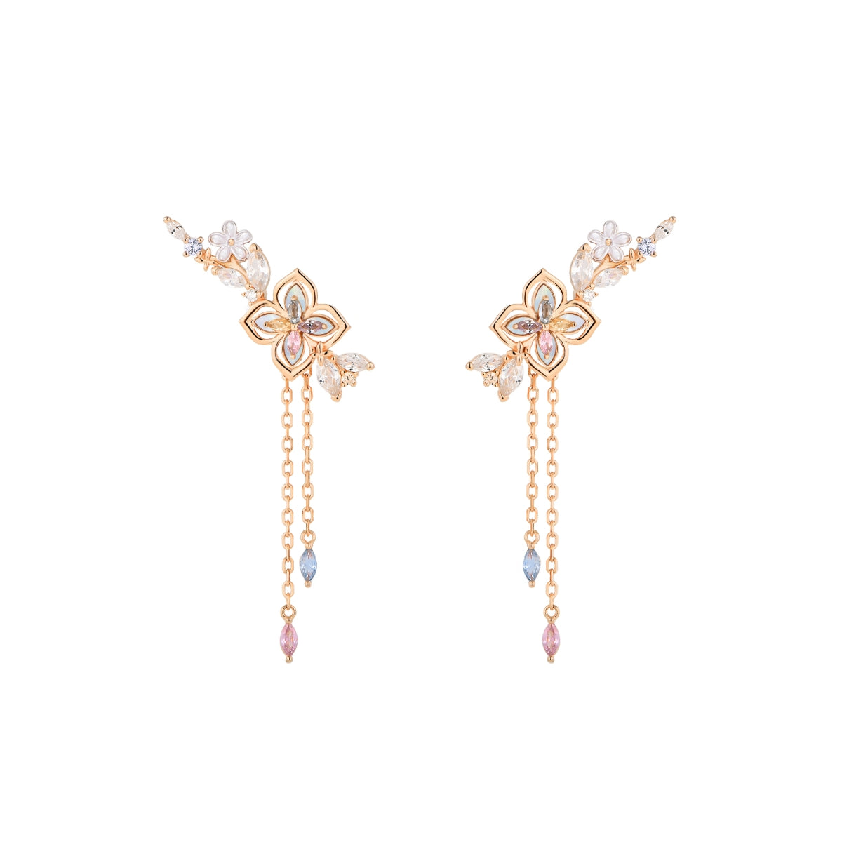 Petal Tapestry 2-Way Earrings