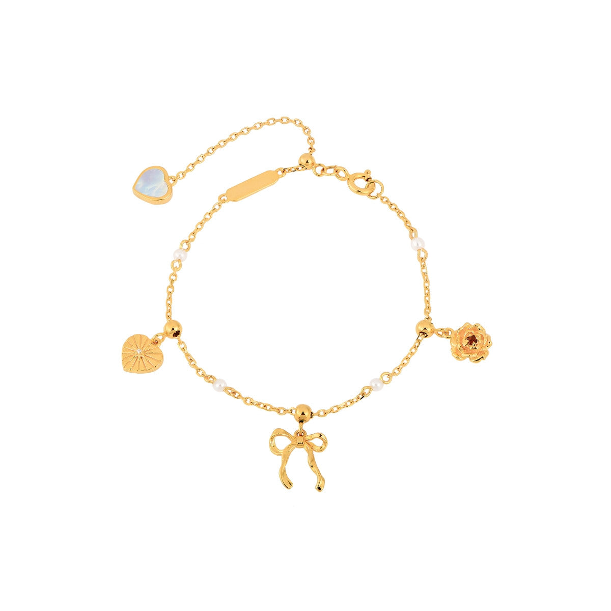 Chérie-lien Tie Ribbon Pearl Bracelet