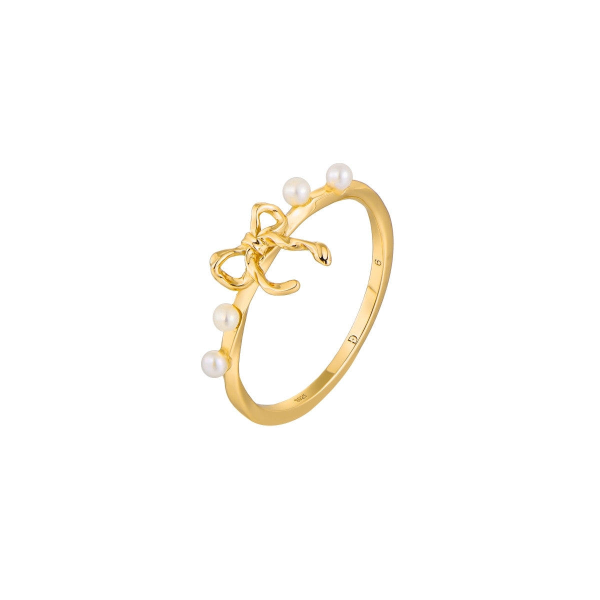 Chérie-lien Tie Ribbon Pearl Ring