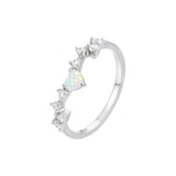 Iris Heart Opal Ring